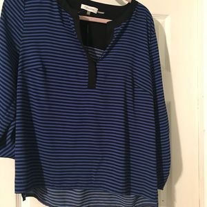 Calvin Klein striped blouse fairly new
